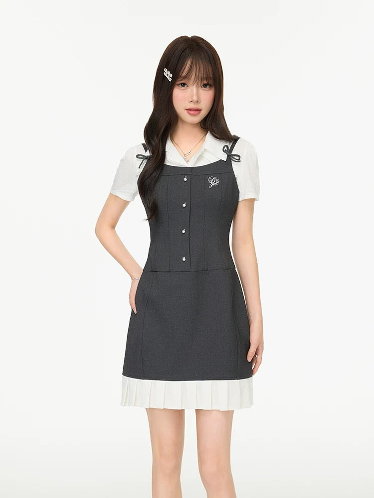 gray girly point one-piece RI1238