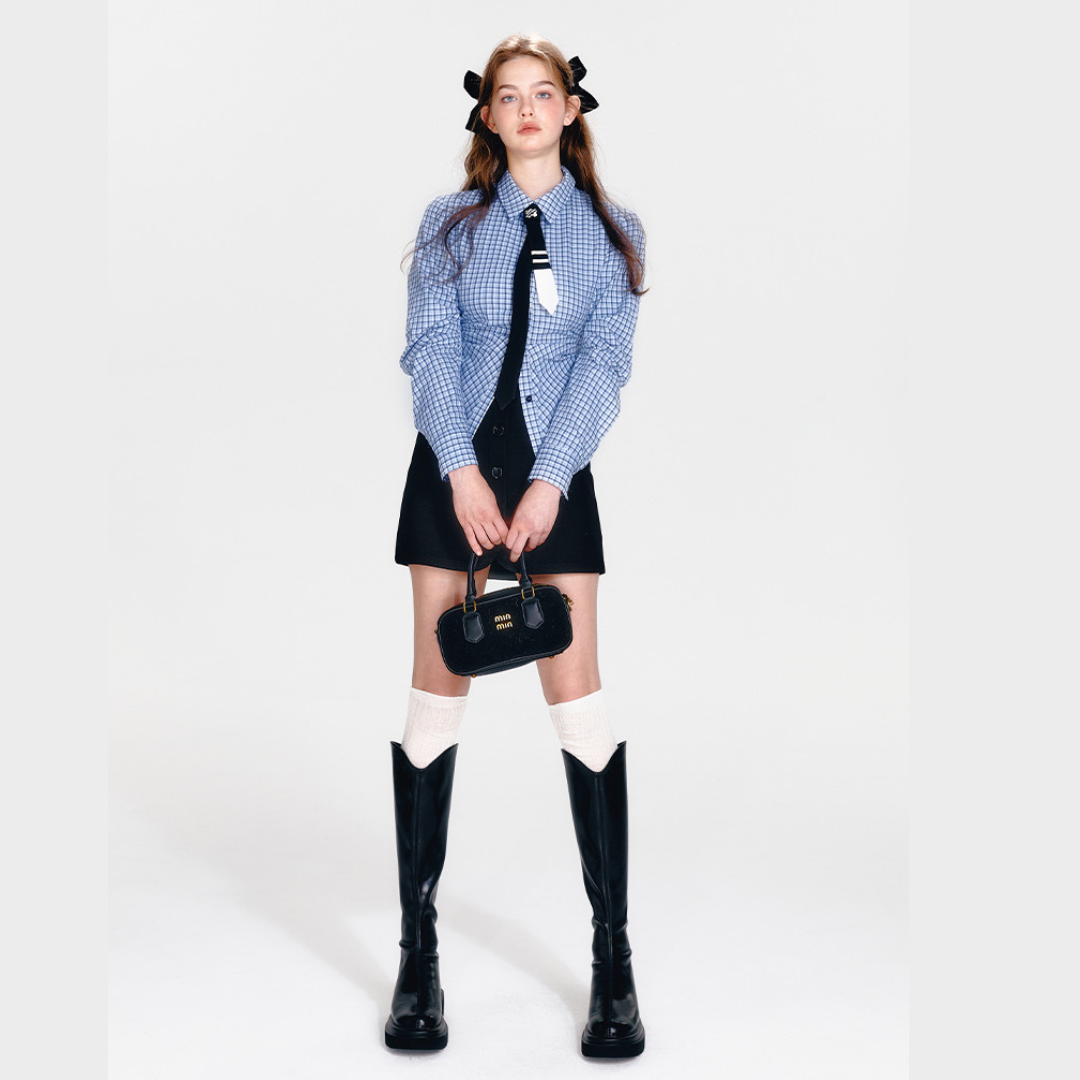 blue check shirt RI1291