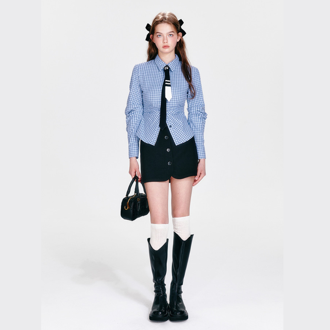 blue check shirt RI1291