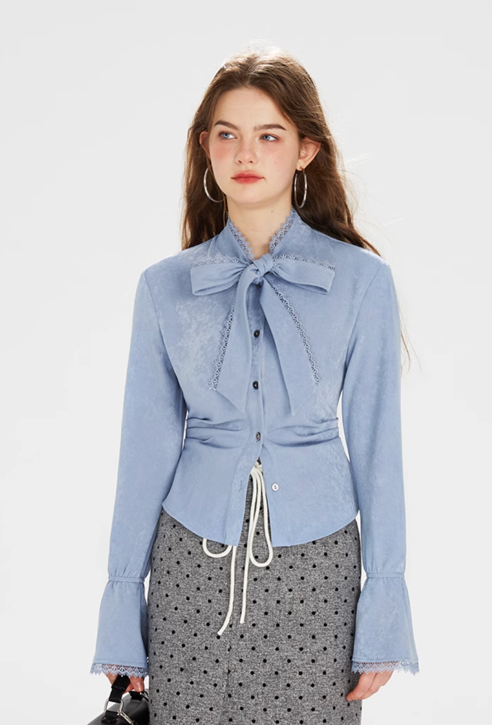 ribbon blue cute shirt RI1111