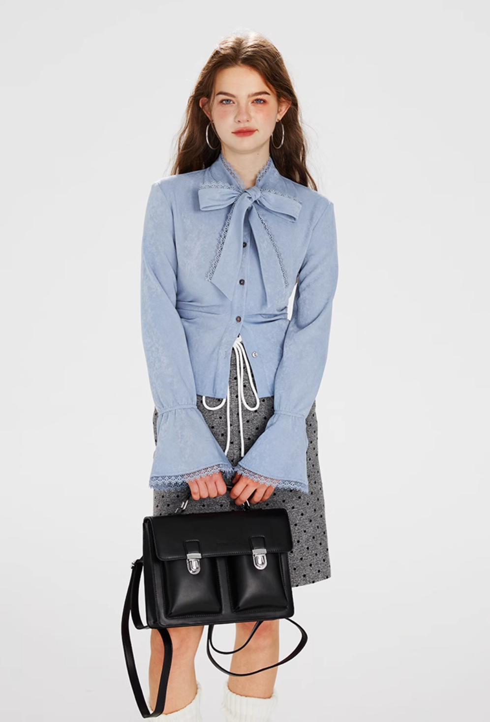ribbon blue cute shirt RI1111
