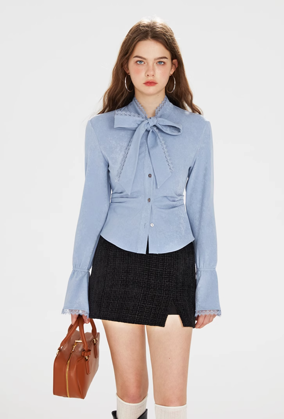 ribbon blue cute shirt RI1111