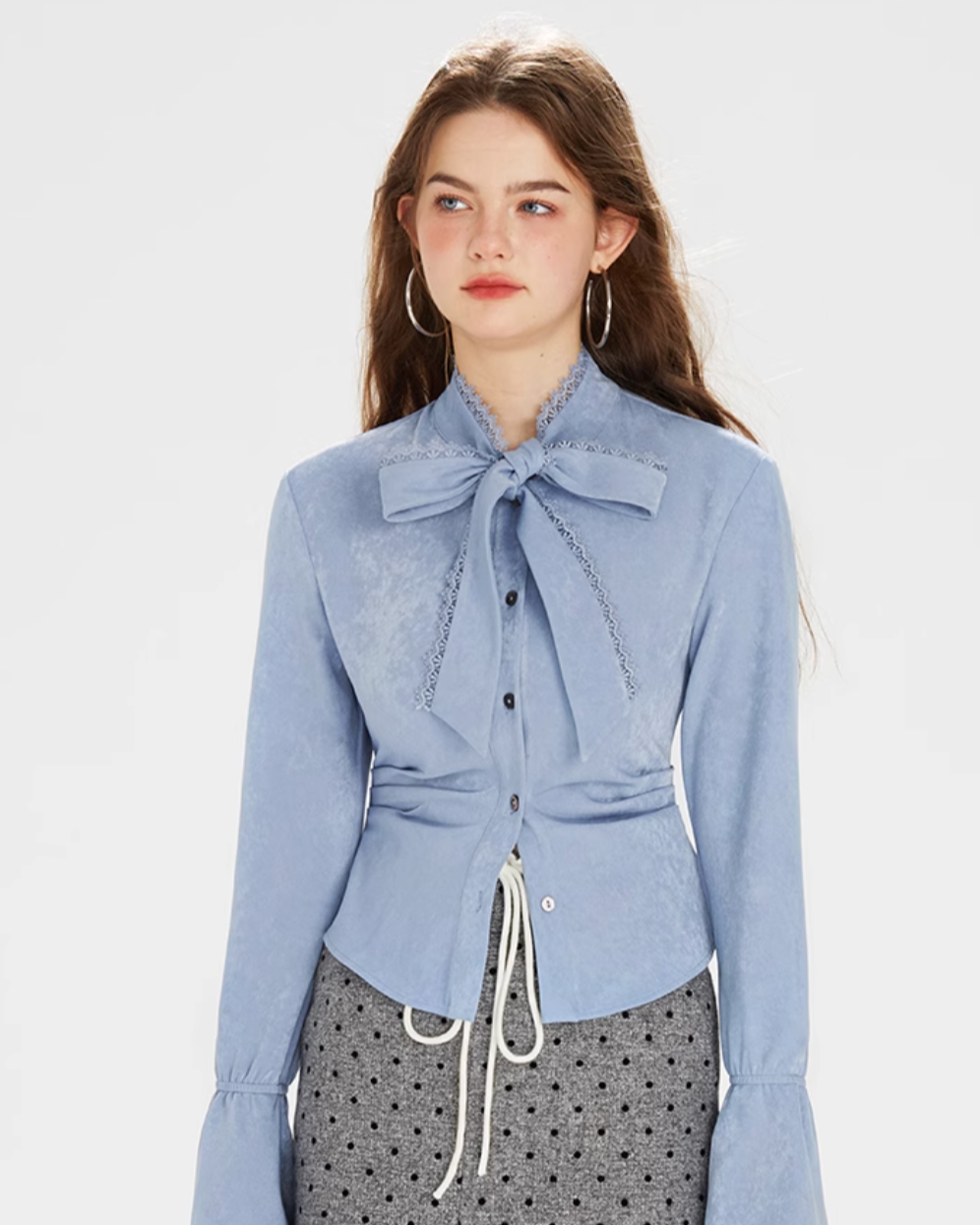 ribbon blue cute shirt RI1111