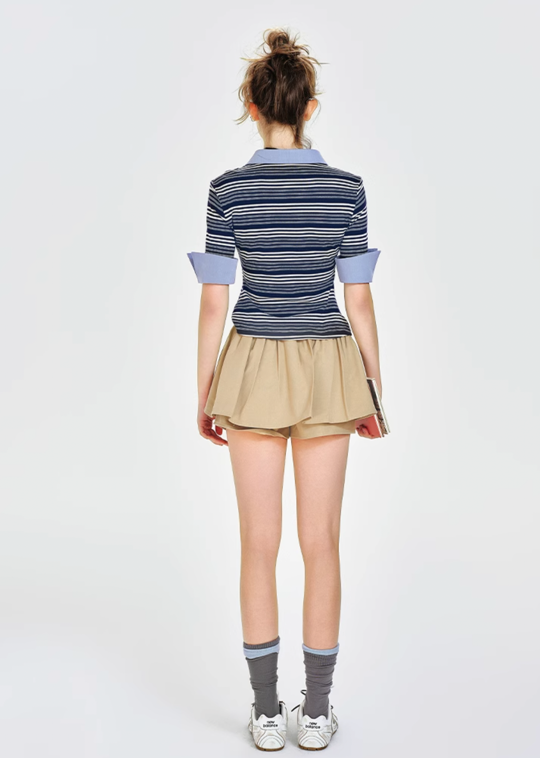 border blue cute tops RI1196