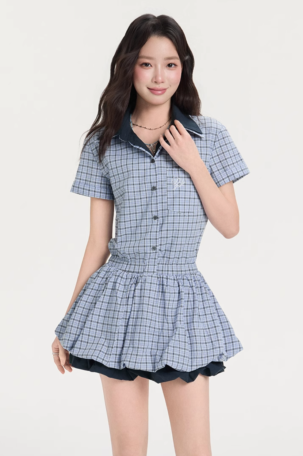 check balloon siruetto one-piece RI1256