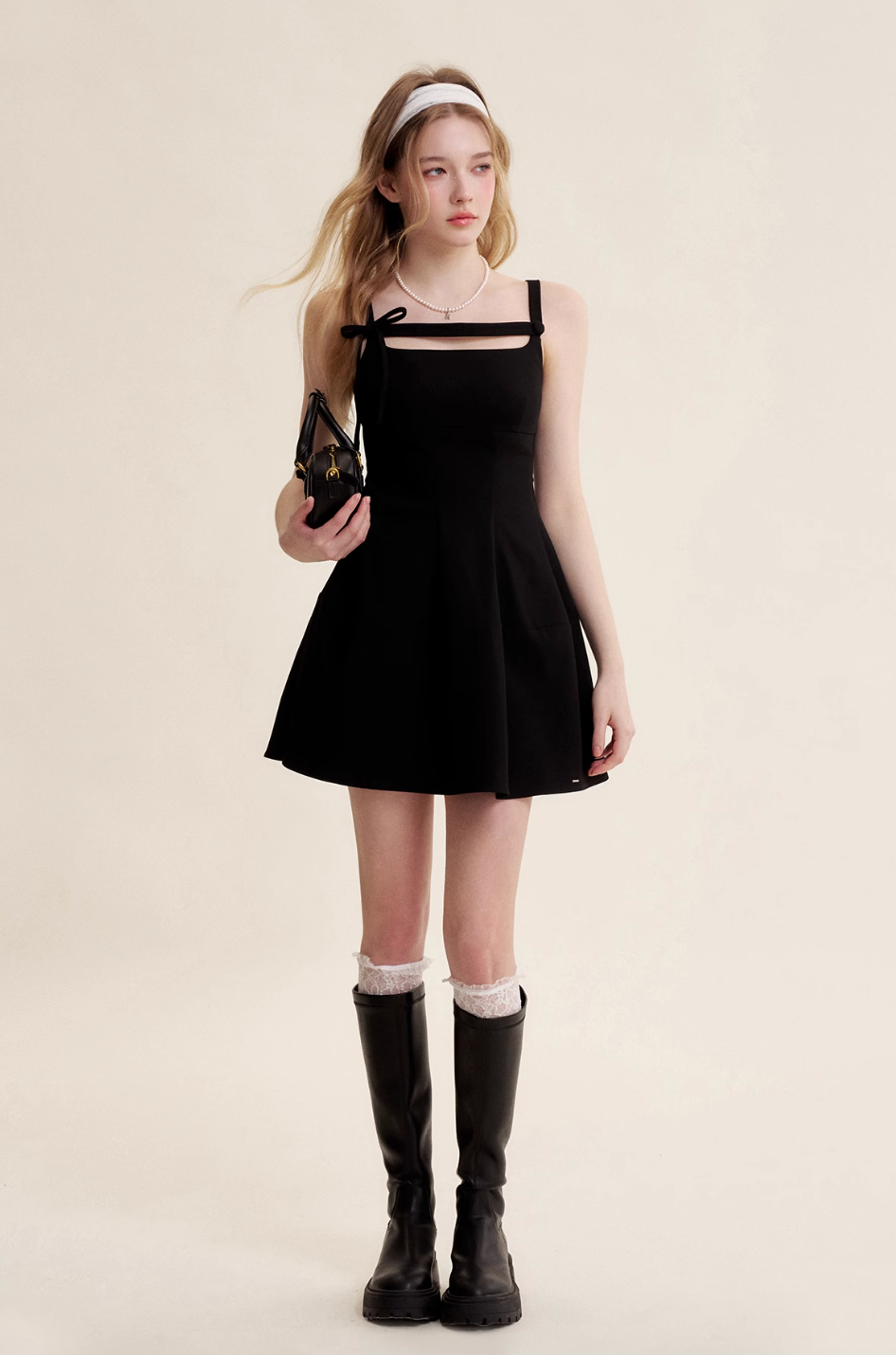 ribbon high-end black one-piece RI1246