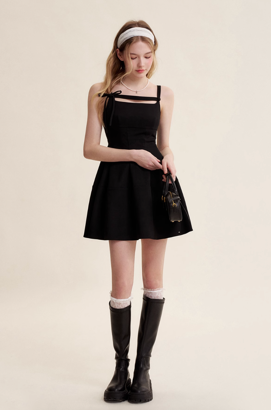 ribbon high-end black one-piece RI1246