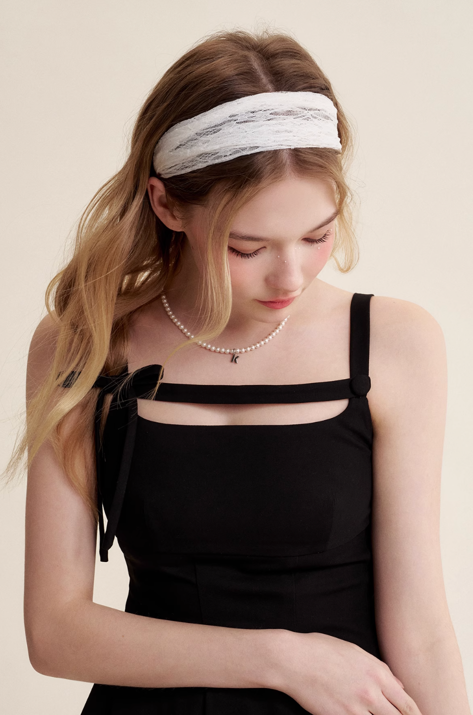 ribbon high-end black one-piece RI1246