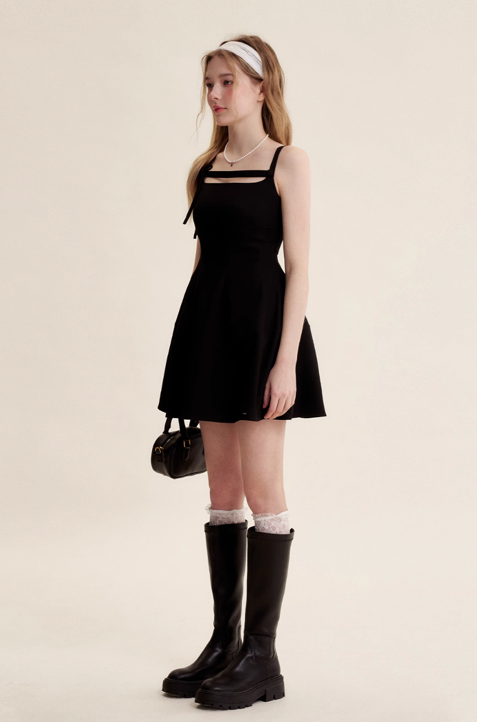 ribbon high-end black one-piece RI1246