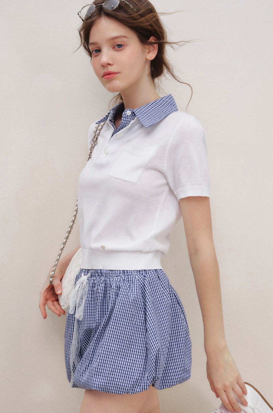 check curler white tops RI1250