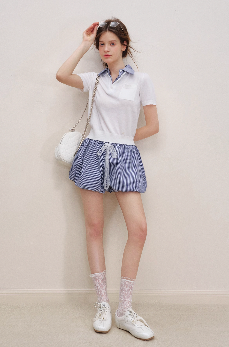 check curler white tops RI1250