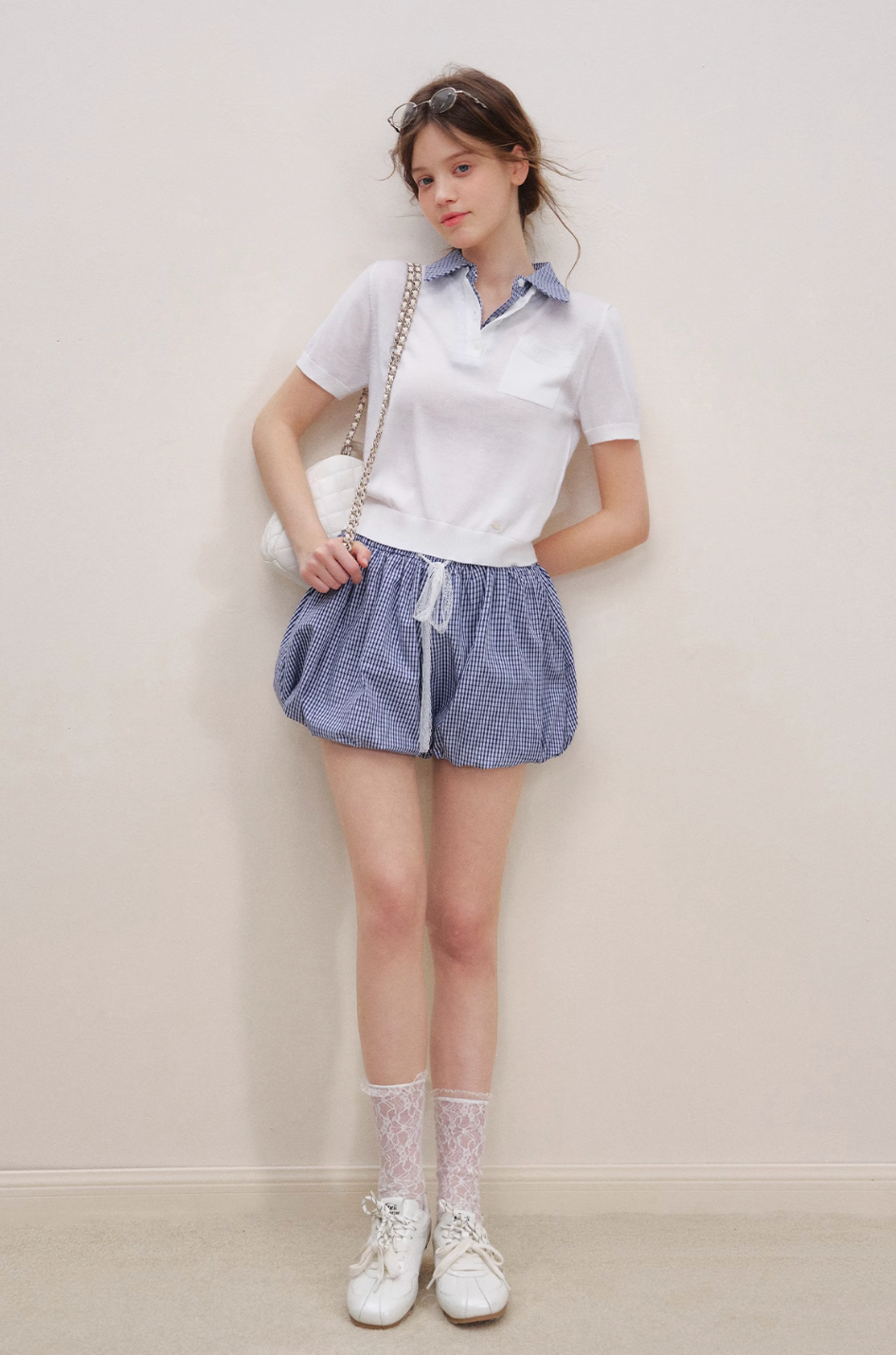 check curler white tops RI1250