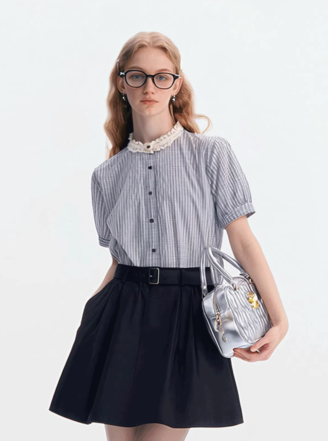 light check girly tops RI1272