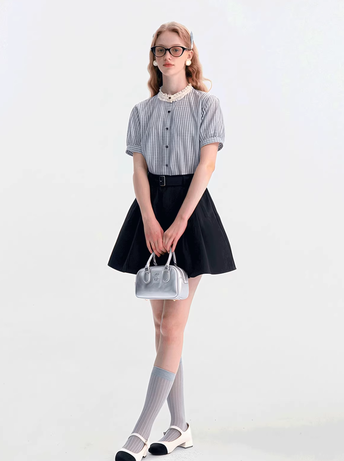 light check girly tops RI1272