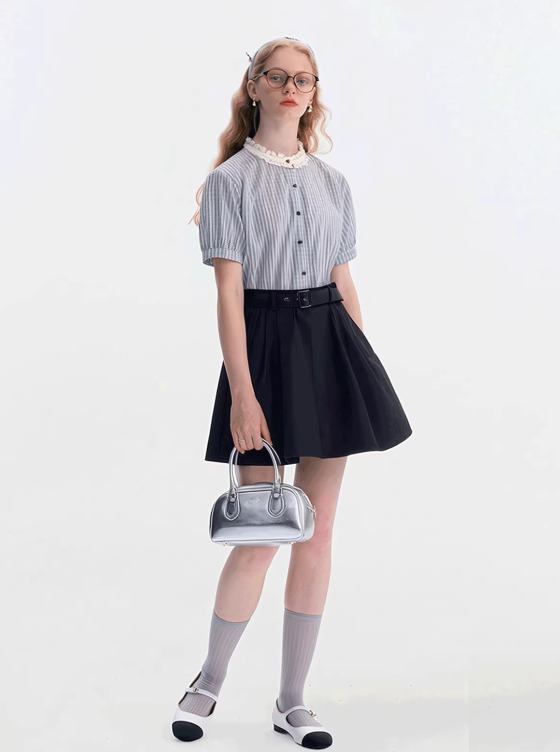 light check girly tops RI1272
