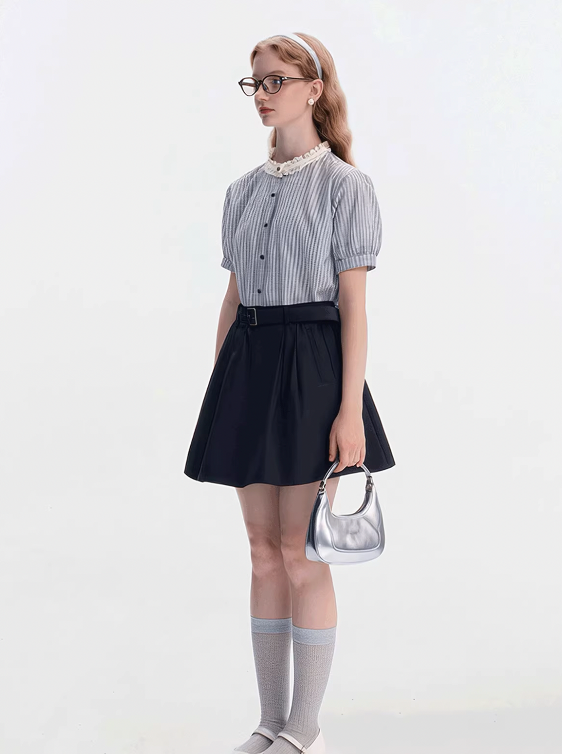 light check girly tops RI1272