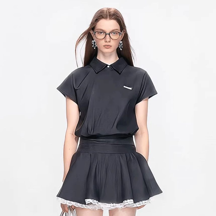 stylish black one-piece RI1285