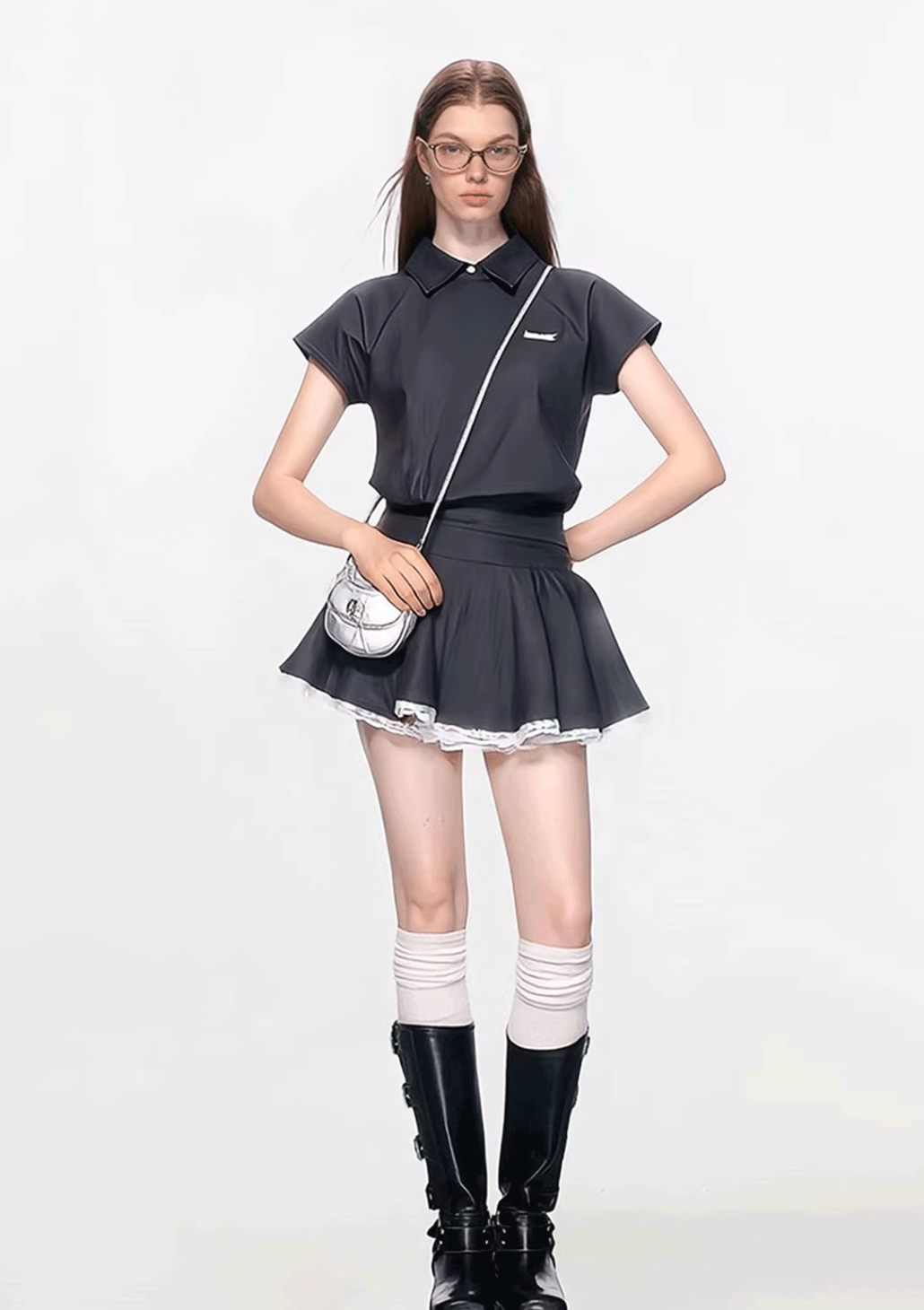 stylish black one-piece RI1285
