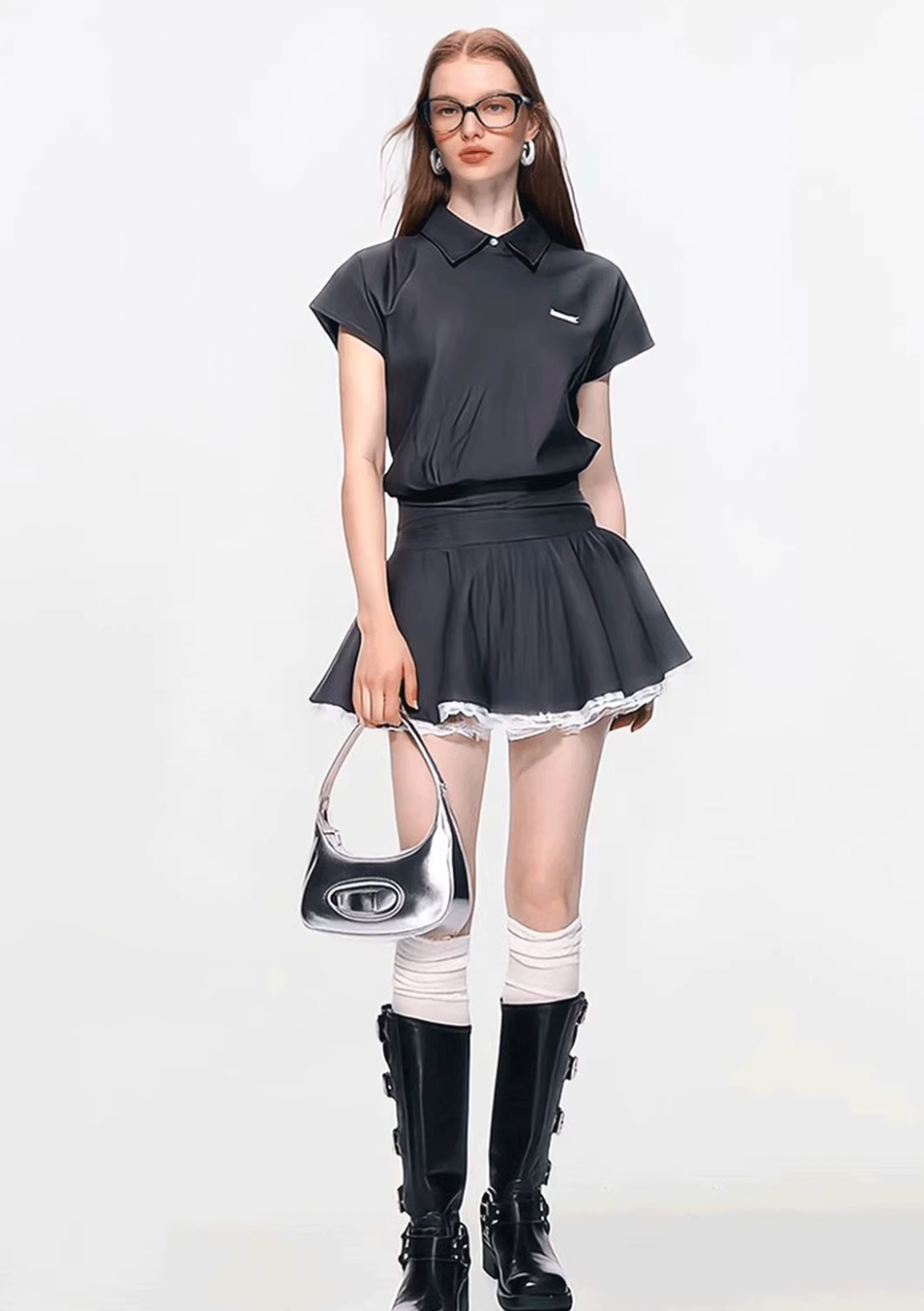 stylish black one-piece RI1285