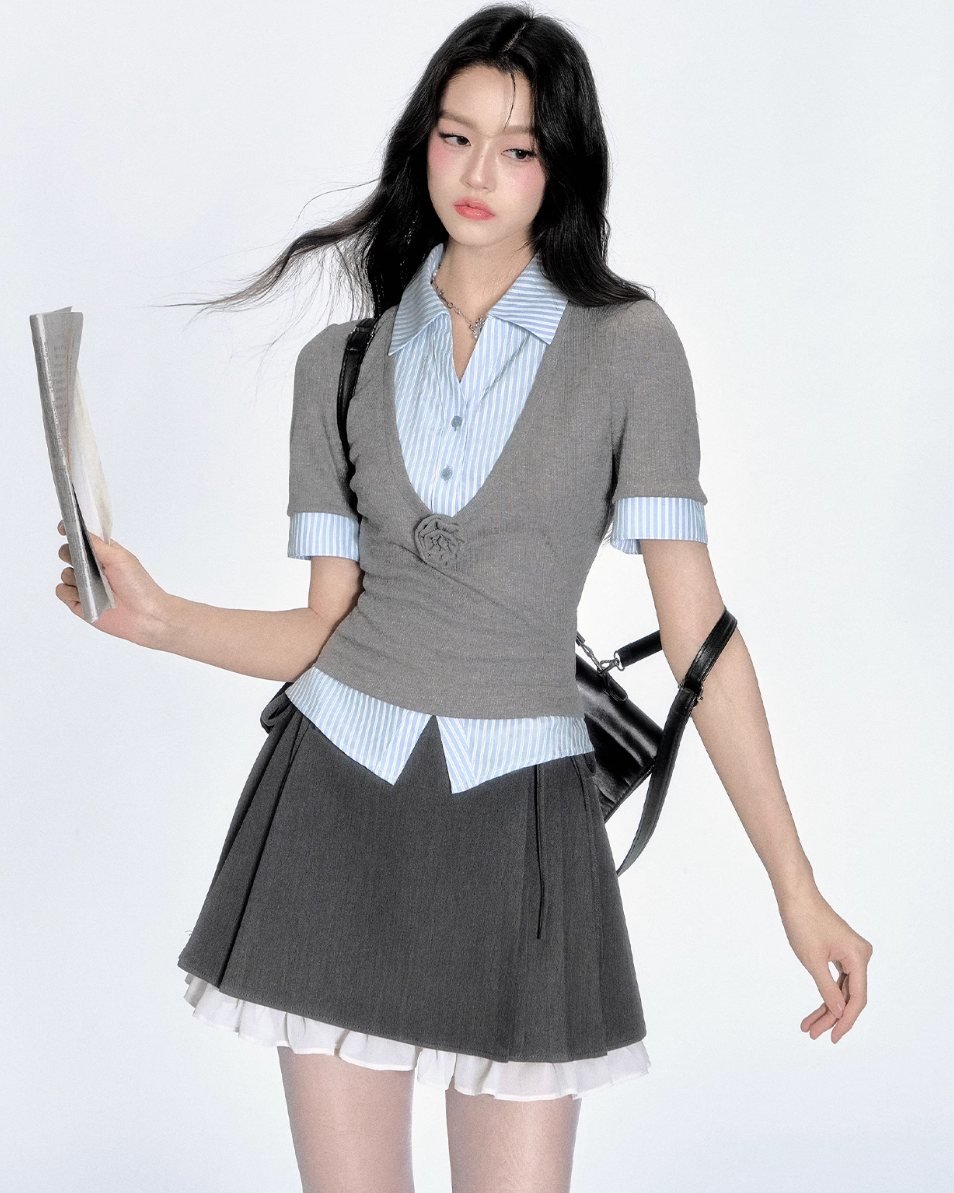 docking trend gray tops RI1288