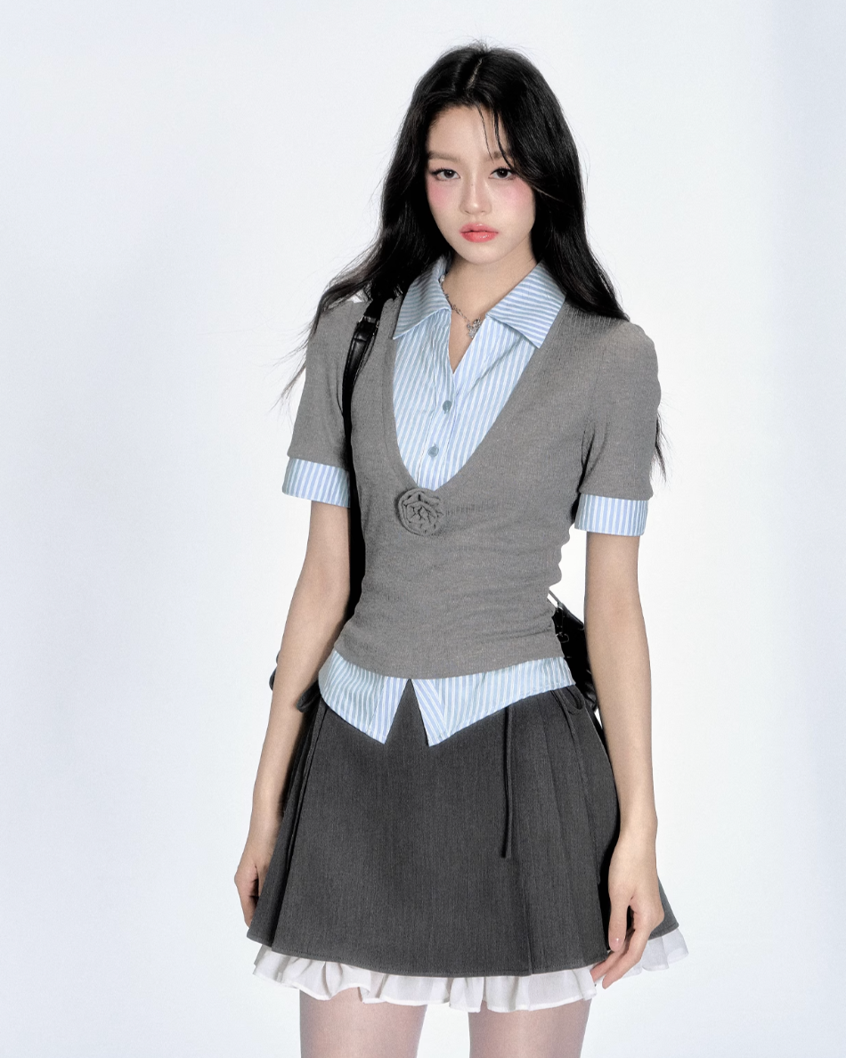 docking trend gray tops RI1288