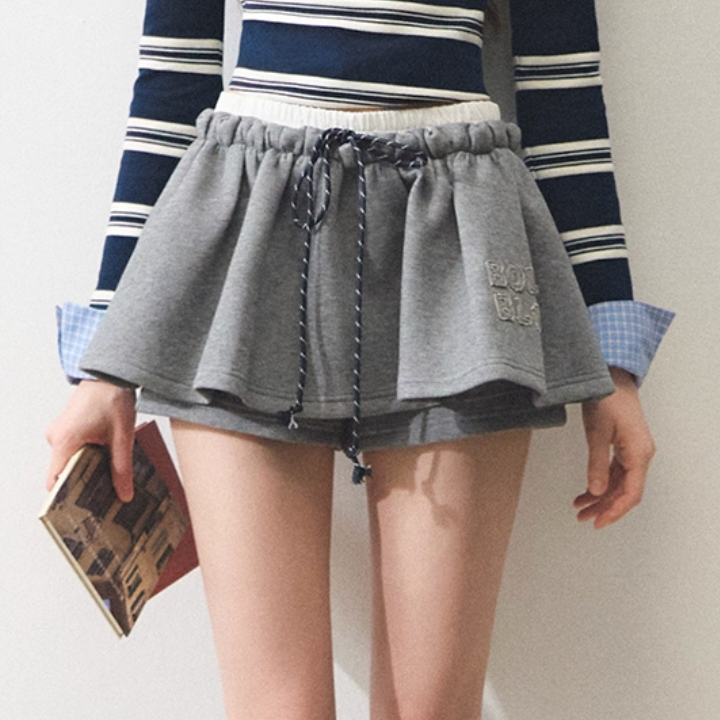 sweat gray line skirt RI1299
