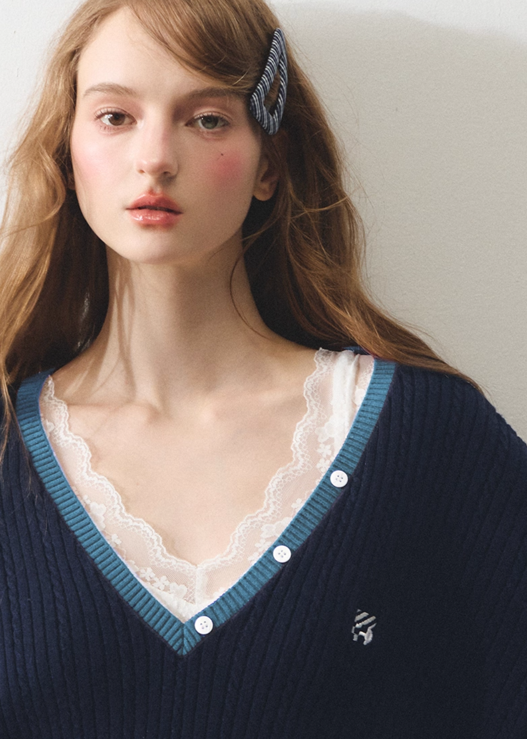 navy cut tops RI1344