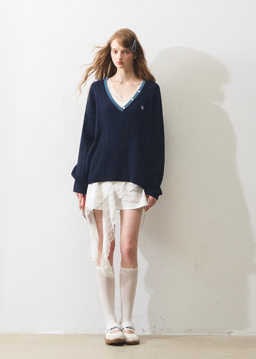 navy cut tops RI1344