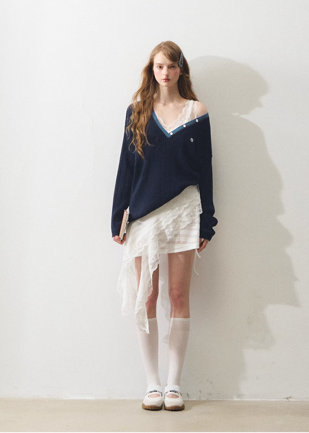 navy cut tops RI1344