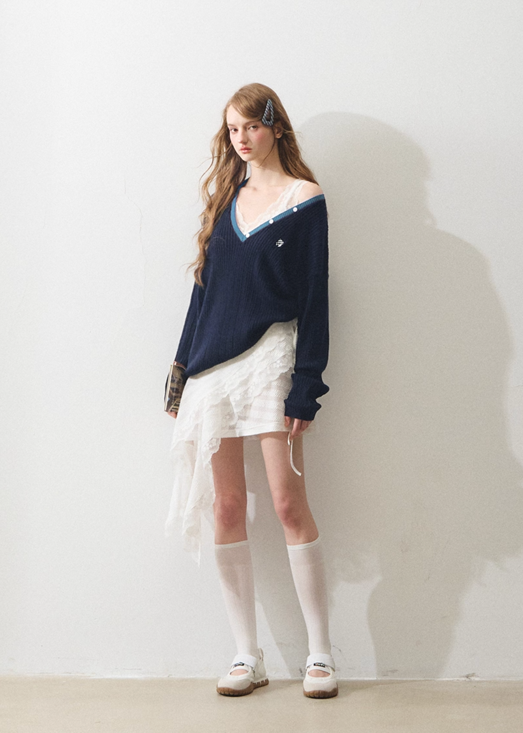 navy cut tops RI1344
