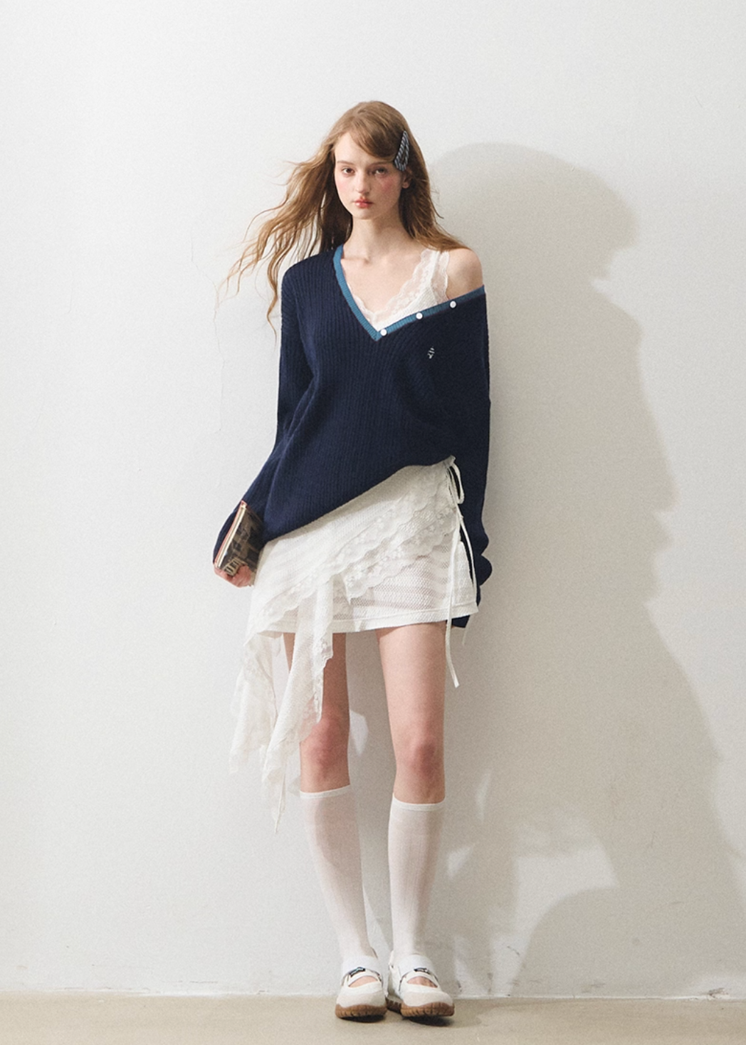 navy cut tops RI1344