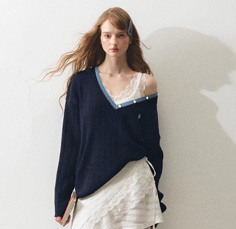 navy cut tops RI1344