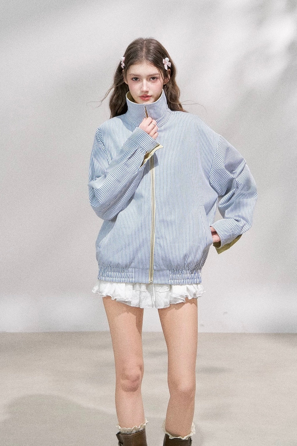 reversible casual mood yellow jacket RI1374