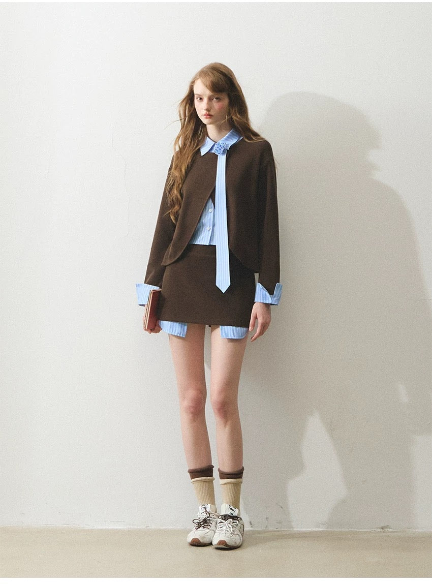 high-end brown skirt RI1310
