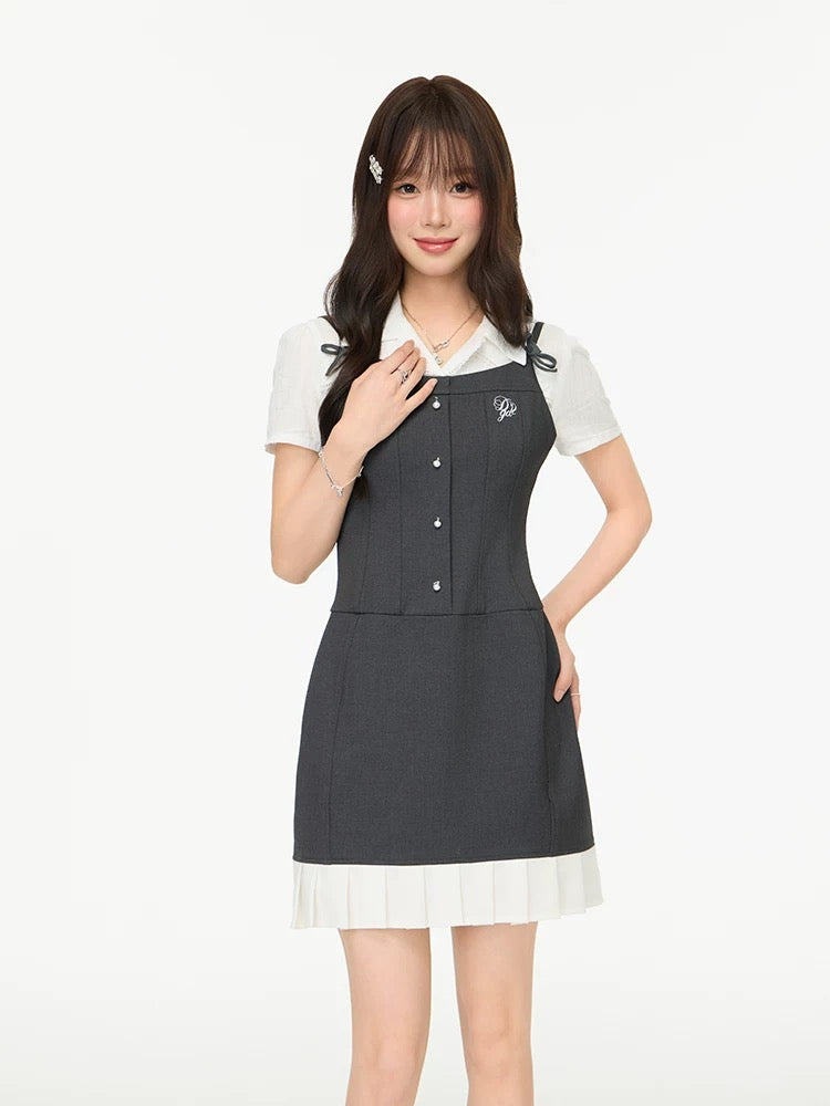 gray girly point one-piece RI1238