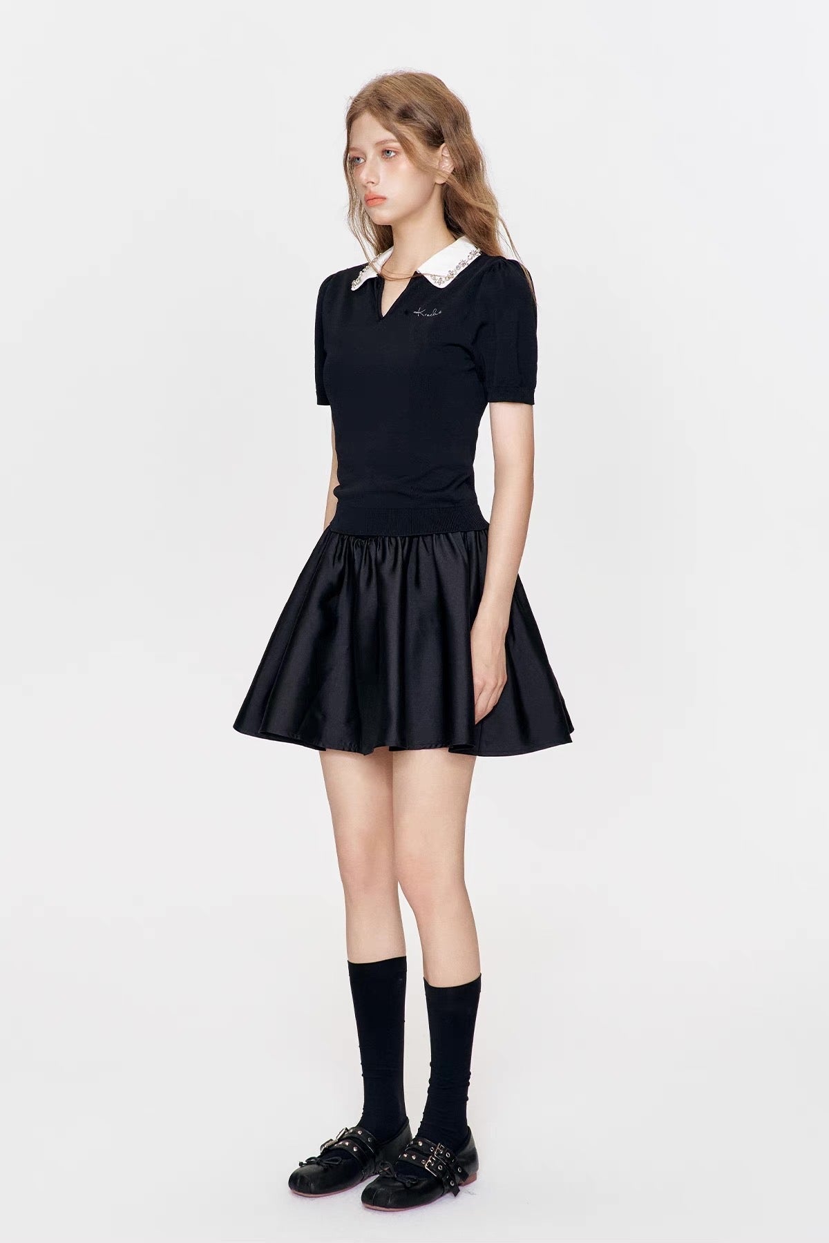 high-end black tops RI1244