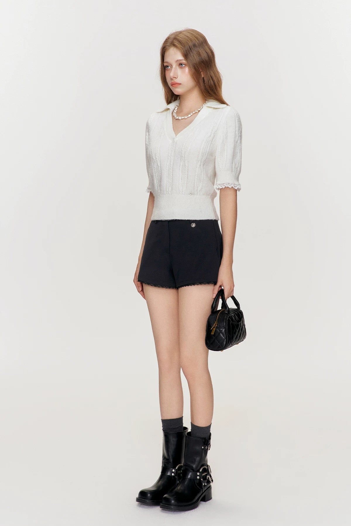 luxury lace white tops RI1245