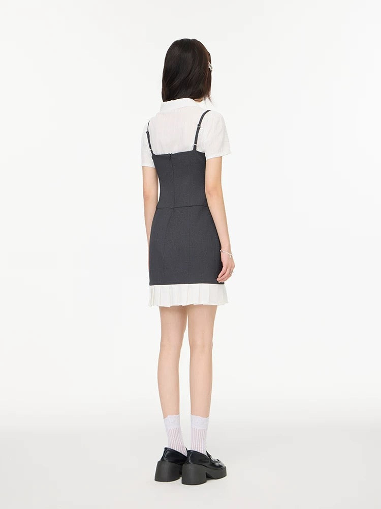 gray girly point one-piece RI1238