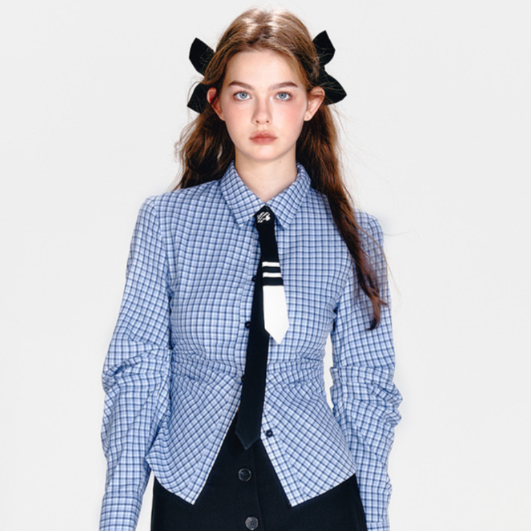 blue check shirt RI1291