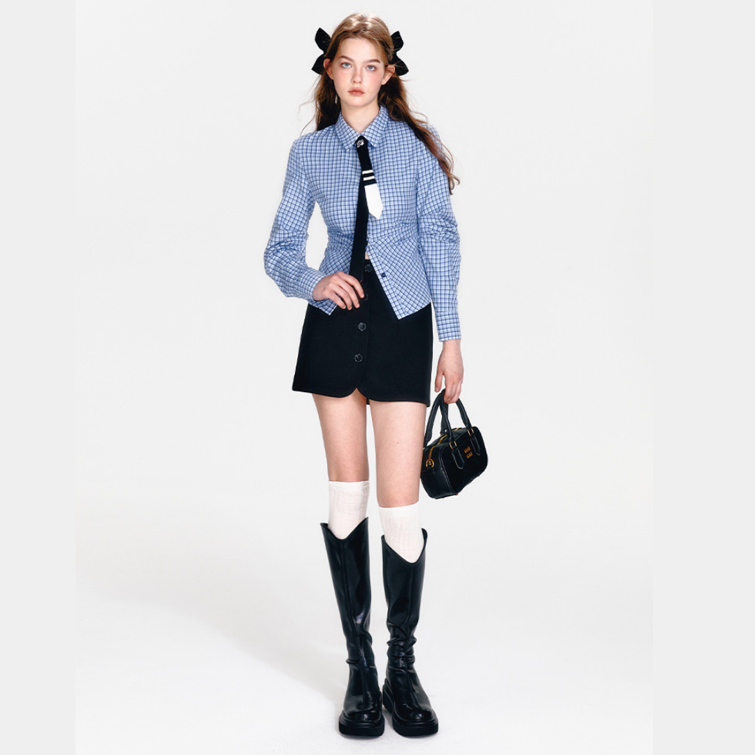 blue check shirt RI1291