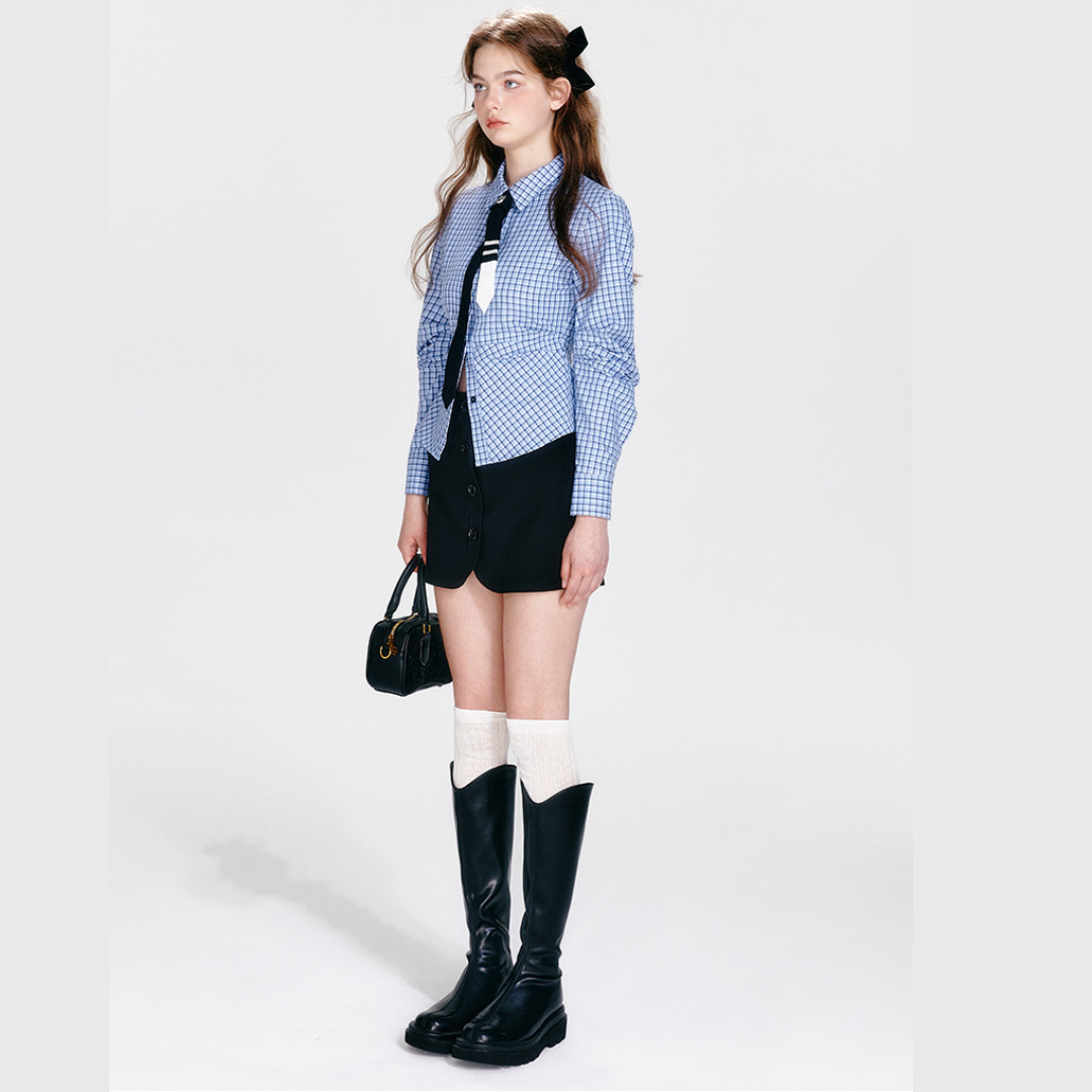 blue check shirt RI1291