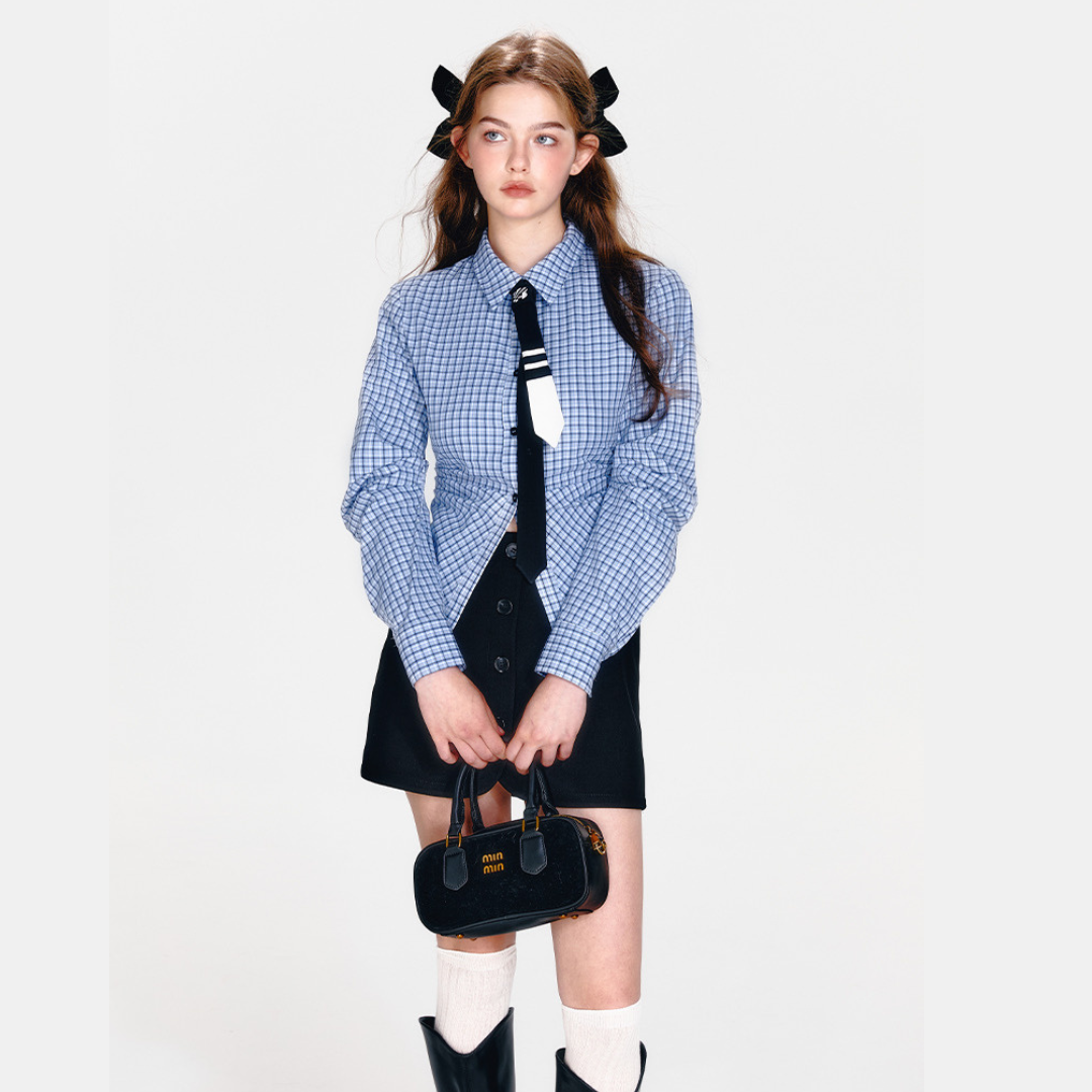 blue check shirt RI1291