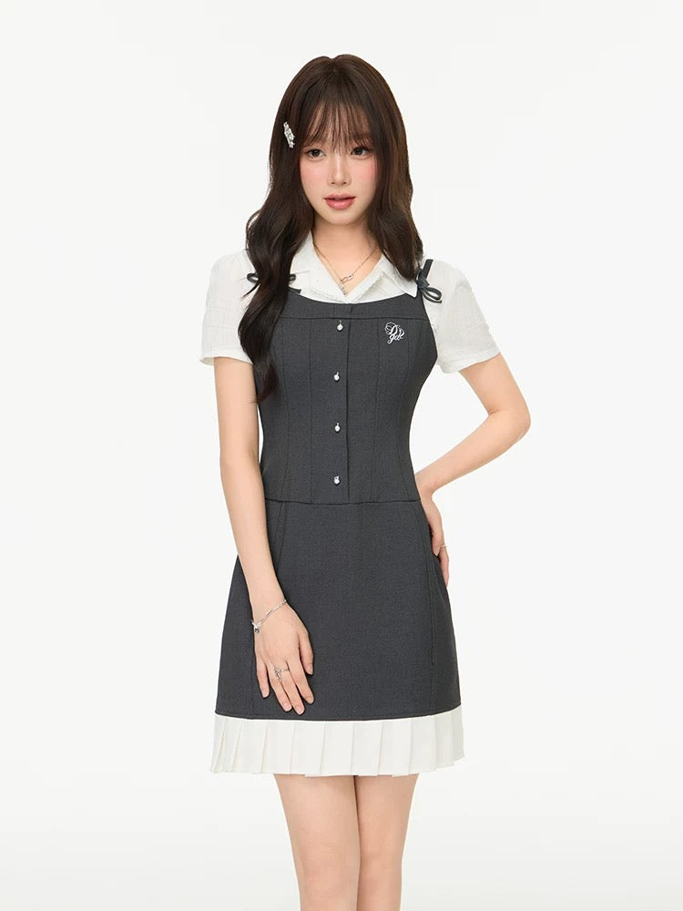 gray girly point one-piece RI1238