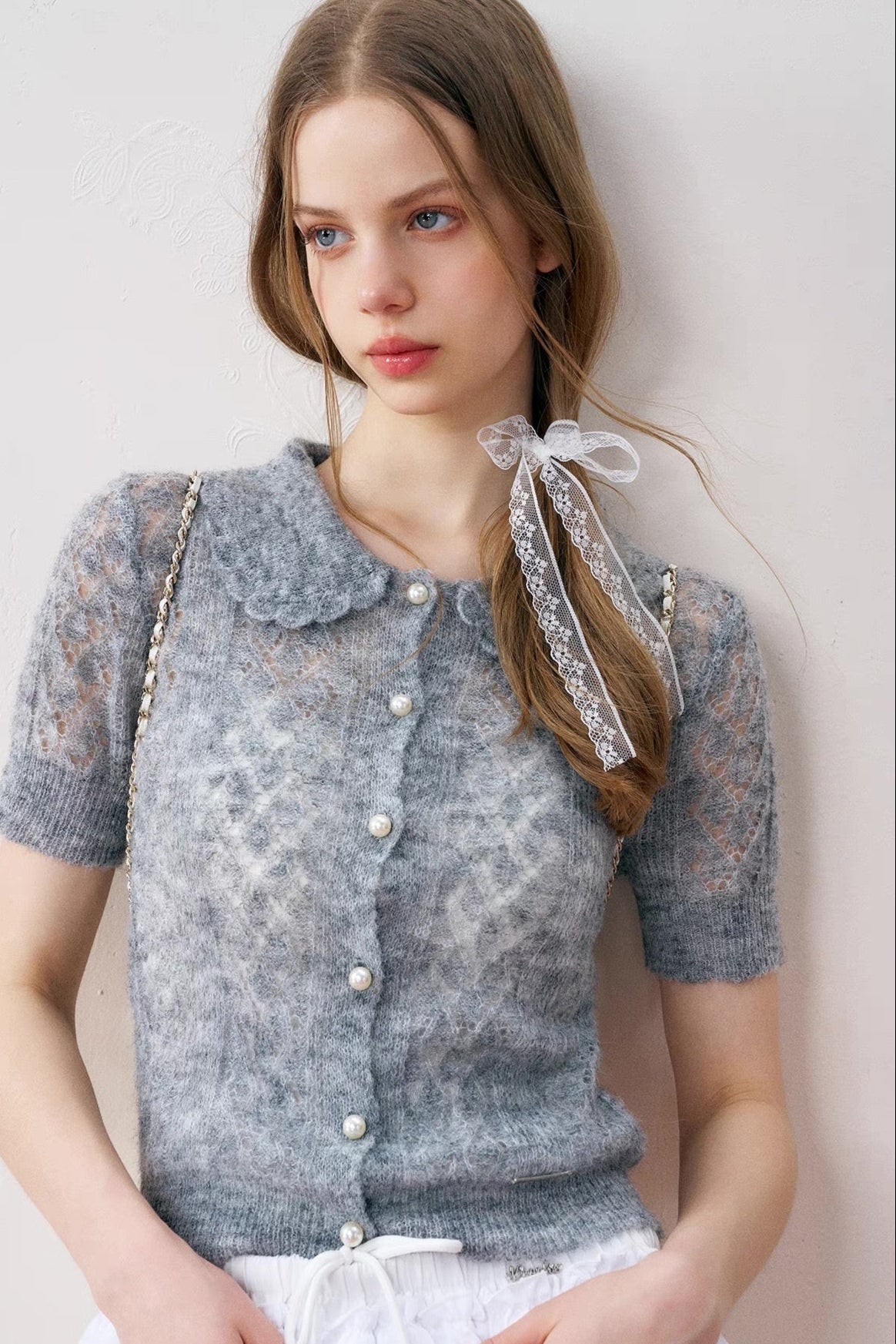 see-through nuance gray tops RI1242