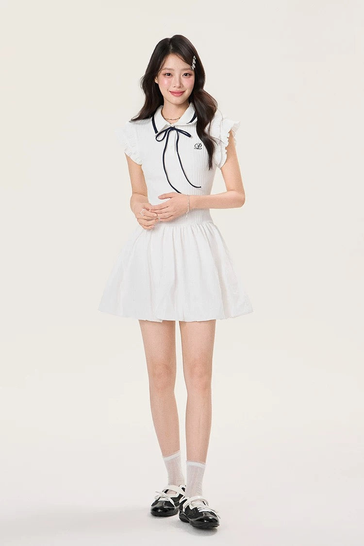 line ribbon white one-piece RI1236