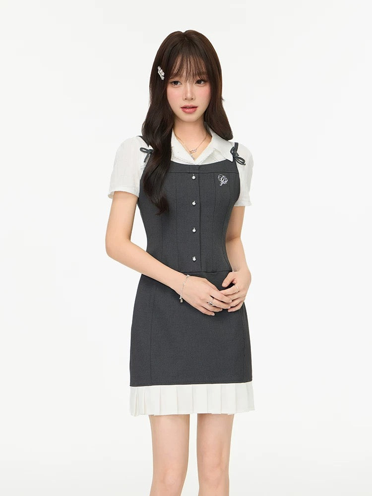 gray girly point one-piece RI1238