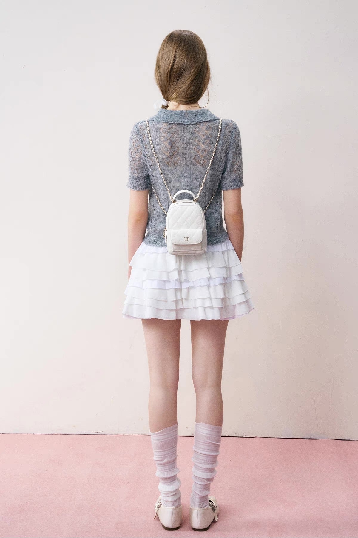 see-through nuance gray tops RI1242