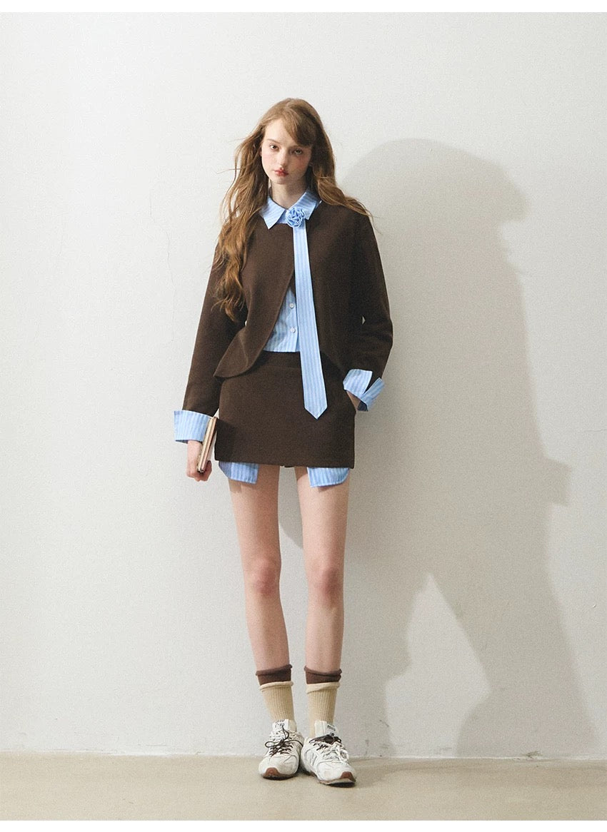high-end brown skirt RI1310