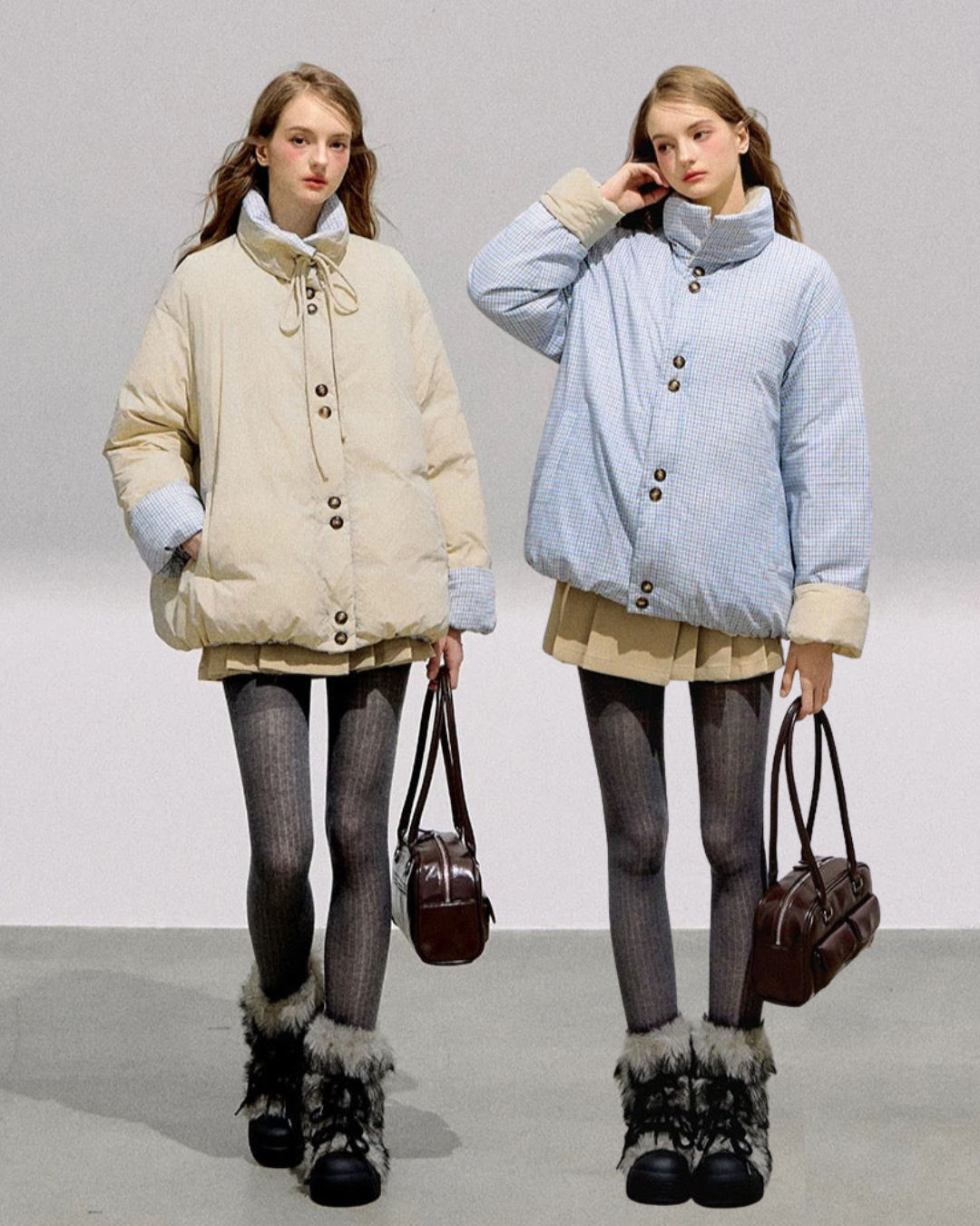 reversible macaron down jacket RI1353