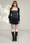moody check blue tops RI1394